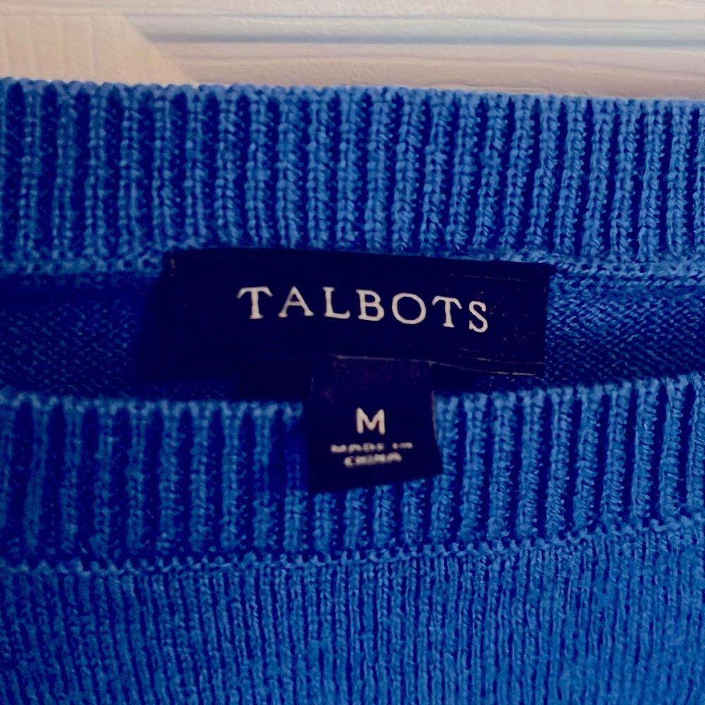 Talbots sweater - light weight. Blue long sleeve